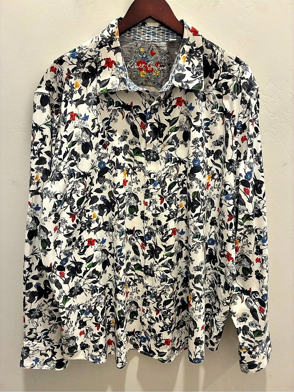 Robert Graham Multicolor Abstract Statement Sport Shirt Size 4XL